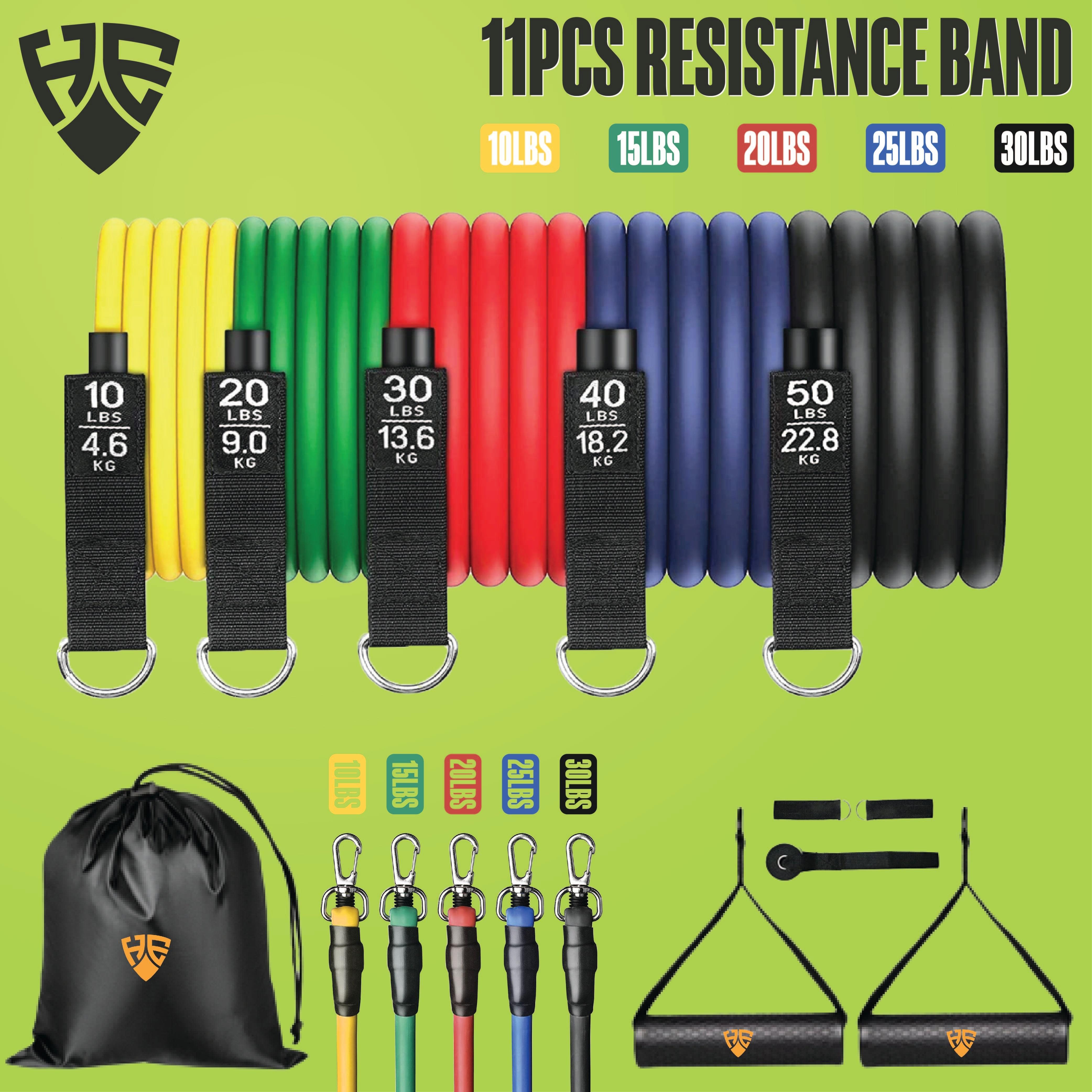 Eleven Pieces Fitness Resistance Bands